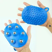 Massageador Luva Corporal SM Relaxamento Esfoliante Cor Azul Foto mini  2