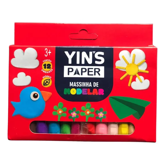 Massinha De Modelar Yins Paper Pote Cor Multicolorido Dentro Caixa X 12 Unidades Foto 1