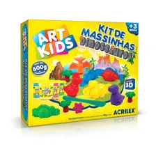 Massinha Modelar Dinossauro Kit Art Kids Acrilex Foto mini 1
