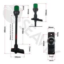Mastro Alcançado Luz De Navegação Náutica Mastro Preto Com Lente Verde Lancha Barco Veleiro Iate Popa Fundeio Cais Atracação Mastro Náutico Seavix Porta Bandeira Foto mini  2
