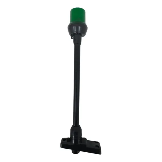 Mastro Alcançado Luz De Navegação Náutica Mastro Preto Com Lente Verde Lancha Barco Veleiro Iate Popa Fundeio Cais Atracação Mastro Náutico Seavix Porta Bandeira Foto 1