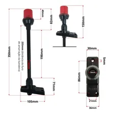 Mastro De Luz Popa Mastro Náutico Preto Com Lente Vermelha Lancha Barco Veleiro Iate Embarcações Fundeio Top Cais Popa Mastro Seavix Reforçado Uso Obrigatorio Embarcações Foto mini 2