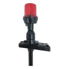 Mastro De Luz Popa Mastro Náutico Preto Com Lente Vermelha Lancha Barco Veleiro Iate Embarcações Fundeio Top Cais Popa Mastro Seavix Reforçado Uso Obrigatorio Embarcações Foto mini 1