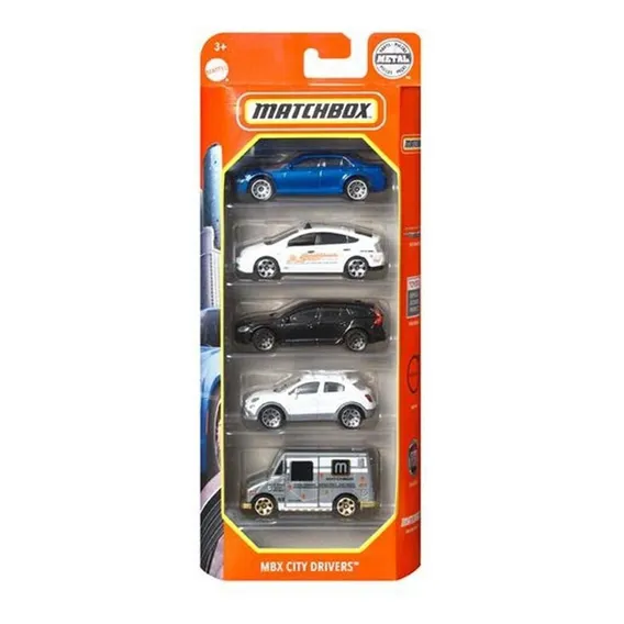 Matchbox Mbx City Drivers Pack Com 5 Carrinhos - Mattel Foto 1