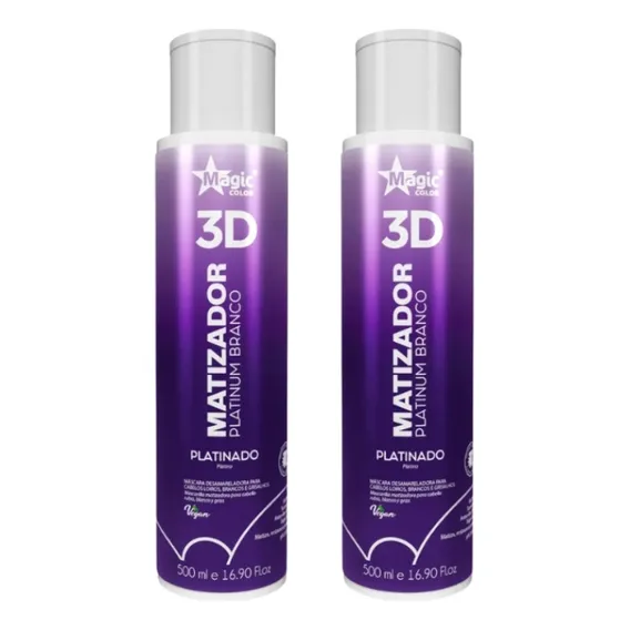 Matizador Gloss Magic Color 500ml Platinum Branco - 2un Foto 1