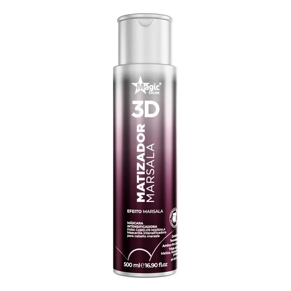 Matizador Marsala Vermelho 3d Magic Color - 500ml Foto 1