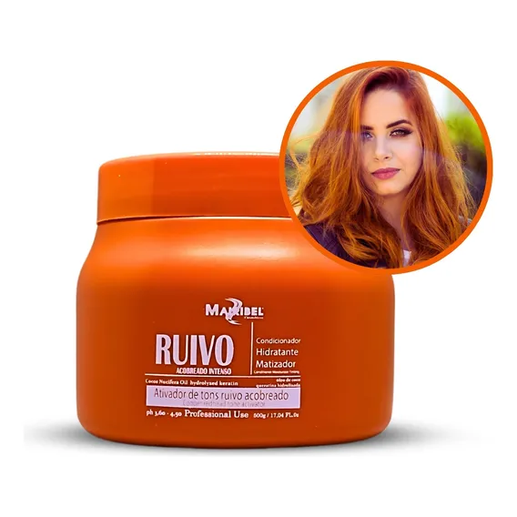 Matizador Máscara Mairibel Ruivo Acobreado Intenso - 500g Foto 1