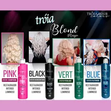 Matizador Power Blond Blue Tr贸ia Hair 500ml Efeito Platinado Foto mini 3