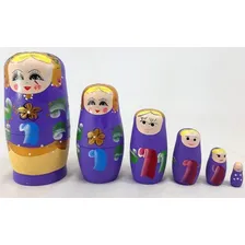Matrioska Boneca Russa 14 Cm Roxo Foto mini 2