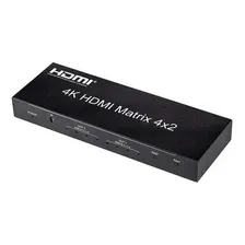 Matrix Switch Hdmi 4x2 Switch Splitter 4k Com Controle Foto mini 2