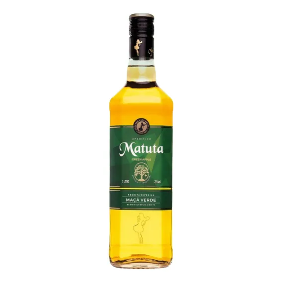 Matuta Cachaça Sabores Green Apple Maça Verde 1000 Foto 1