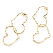 Maxi Rommanel Brinco Corações Banhado A Ouro 18k 527287 Foto mini 2