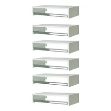 Mbrasil Arara Kit 6 Cabideiro Branco De Parede 60cm Foto mini  2