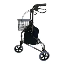 Mbrla891l - Andador Em Aluminio De 03 Rodas Prata Com Cesto Foto mini 1