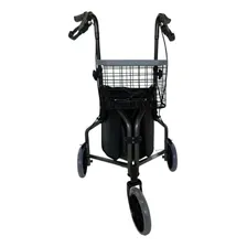 Mbrla891l - Andador Em Aluminio De 03 Rodas Prata Com Cesto Foto mini 2