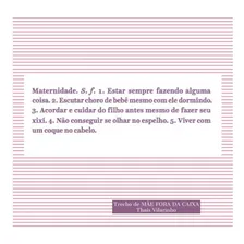 Mãe fora da caixa, de Vilarinho, Thaís. Editorial BUZZ EDITORA, capa mole em português, 2017 Foto mini 3