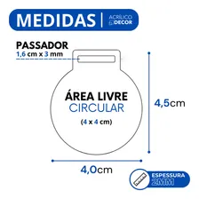 Medalha AcrÃlico Cristal Redonda Lisa Kit 50 Un 4cm 2mm Cor Transparente Foto mini 3
