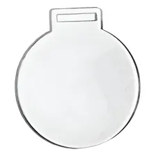 Medalha AcrÃlico Cristal Redonda Lisa Kit 50 Un 4cm 2mm Cor Transparente Foto mini 1