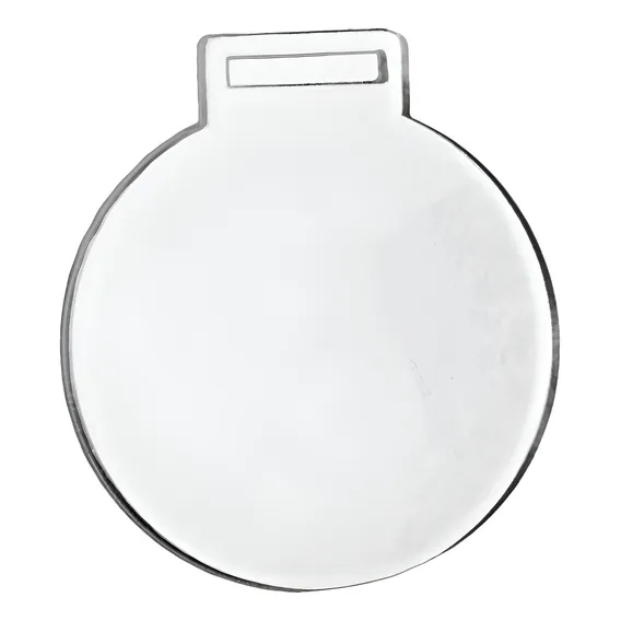Medalha AcrÃlico Cristal Redonda Lisa Kit 50 Un 4cm 2mm Cor Transparente Foto 1