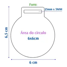 Medalha De AcrÃlico Redonda 3mm Lisa Kit 30 Un 6cm Foto mini 3