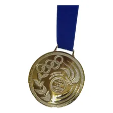 Medalha De Ouro Honra Ao Mérito Espelhada Brilhante C/ Fita Foto  mini 1