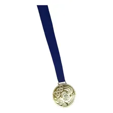 Medalha De Ouro Honra Ao Mérito Espelhada Brilhante C/ Fita Foto mini  2