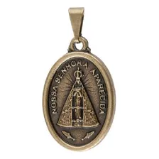 Medalha Pingente Nossa Senhora Aparecida Dourada Foto mini 3