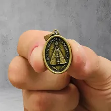 Medalha Pingente Nossa Senhora Aparecida Dourada Foto mini 4