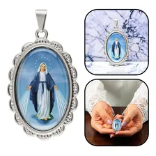 Medalha Pingente Nossa Senhora Das Graças Oval Foto mini 1