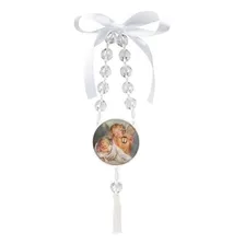 Medalhão Para Berço Do Anjo Da Guarda Branco Com Dezena Foto mini 1