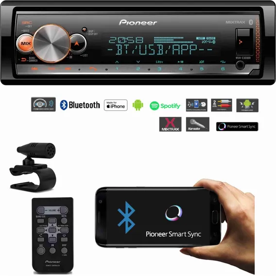 Media Receiver Pioneer Mvh-x3000br Bluetooth Spotify Usb Foto 1