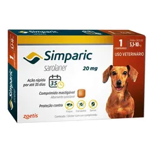 Medicamento Para Pulga E Carrapato - Simparic, 5,1 Kg-10kg Cor Bege Foto mini 1