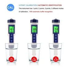 Medidor de temperatura e salinidade Tds Ph Ec Foto mini 4