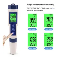 Medidor de temperatura e salinidade Tds Ph Ec Foto mini 3