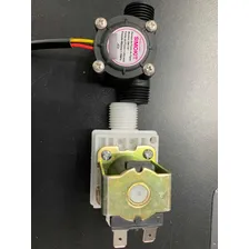 Medidor Dosador Vazão+ Sensor 1/2+ Solenoide+fonte Foto mini  2