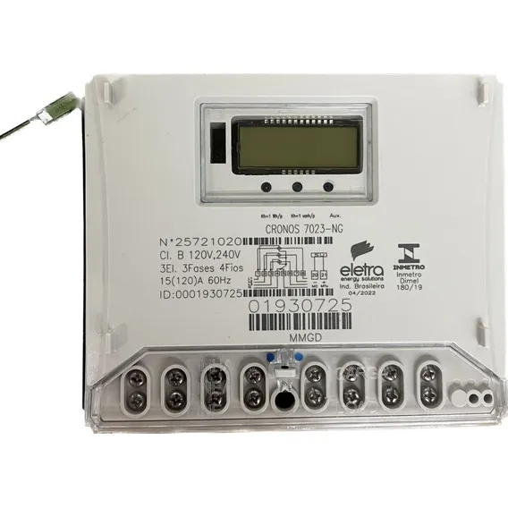 Medidor Energia Eletra Cronos 7023 Trifásico Bidirecional 127/220v Foto 1