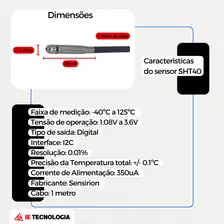 Medidor Temperatura Umidade Wi-fi Sm-wt + sensores SHT40 e Ds18b20 127V/220V termômetro termostato digital IE tecnologia Foto mini 2