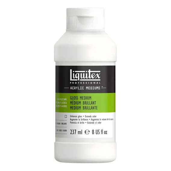Médium Acrílico E Verniz Brilhante Liquitex 237ml Cor Branco Foto 1