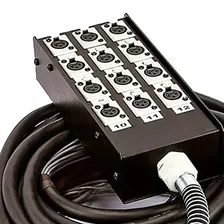 Medusa 12 Vias Montada Conectores Xlr P/ P10 - 8 Metros Foto mini  2