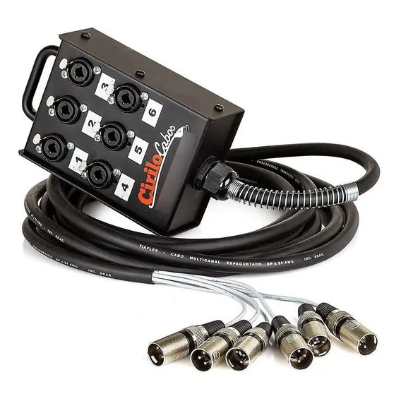 Medusa 6 Vias Com Conectores Combo - Cirilo Cabos 20m Foto 1