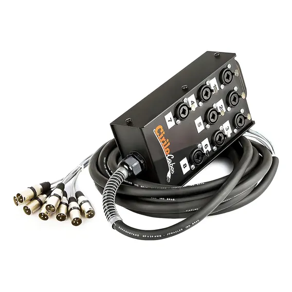 Medusa 8 Vias Com Conectores Combo Xlr / P10 - 15 Metros Foto 1