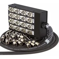 Medusa Com Multicabo 16 Vias Conectores Xlr - 10 Metros Foto  mini 1