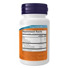 Ômega-3 1000mg 100 cápsulas softgels 180 EPA / 120 DHA Now Foods Foto mini 3