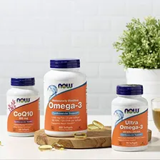 Ômega-3 1000mg 100 cápsulas softgels 180 EPA / 120 DHA Now Foods Foto mini 2