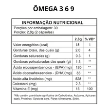 Ômega 3-6-9 Peixe Linhaça Borragem 1000mg 60cps Fitoprime Sabor Natural Foto mini 3