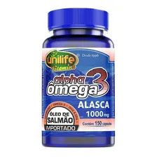 Mega 3 Alpha Óleo De Salmão 1200mg Unilife Com 150 Cáps Sem sabor Frasco Foto mini 1