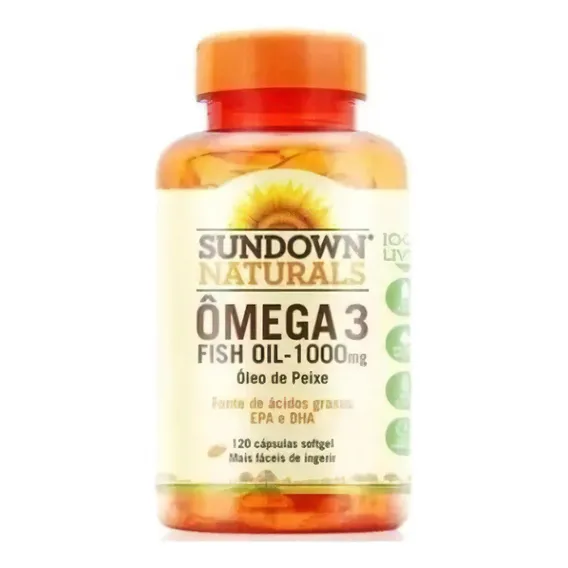 Mega 3 Fish Oil 1000mg Sundown 120 Cápsulas Suplemento Foto 1