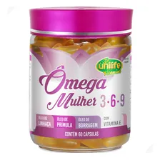 Ômega 3 Mulher 3 6 E 9 1000mg 60 Cápsulas Unilife Vitamins Sabor Sem sabor Foto mini 1
