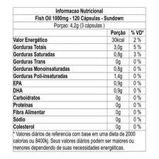 Mega 3 Sundown 120 Caps Fish Oil 1000 Mg Óleo De Peixe Puro Foto mini 4
