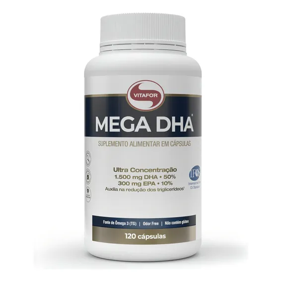 Mega Dha 120 Cápsulas Ômega 3 Vitafor Foto 1